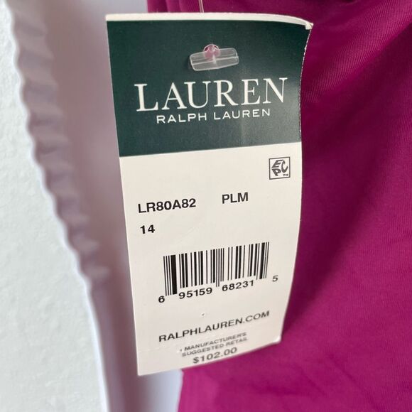 NWT Lauren Ralph Lauren Plum Tankini Top Size 14 - Picture 6 of 6
